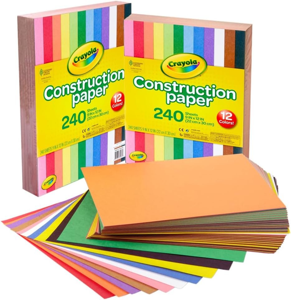 Crayola Construction Paper - 480ct (2pck), Bulk School Supplies For Kids, Teacher Classroom Must Have, Art Paper, Arts  Crafts