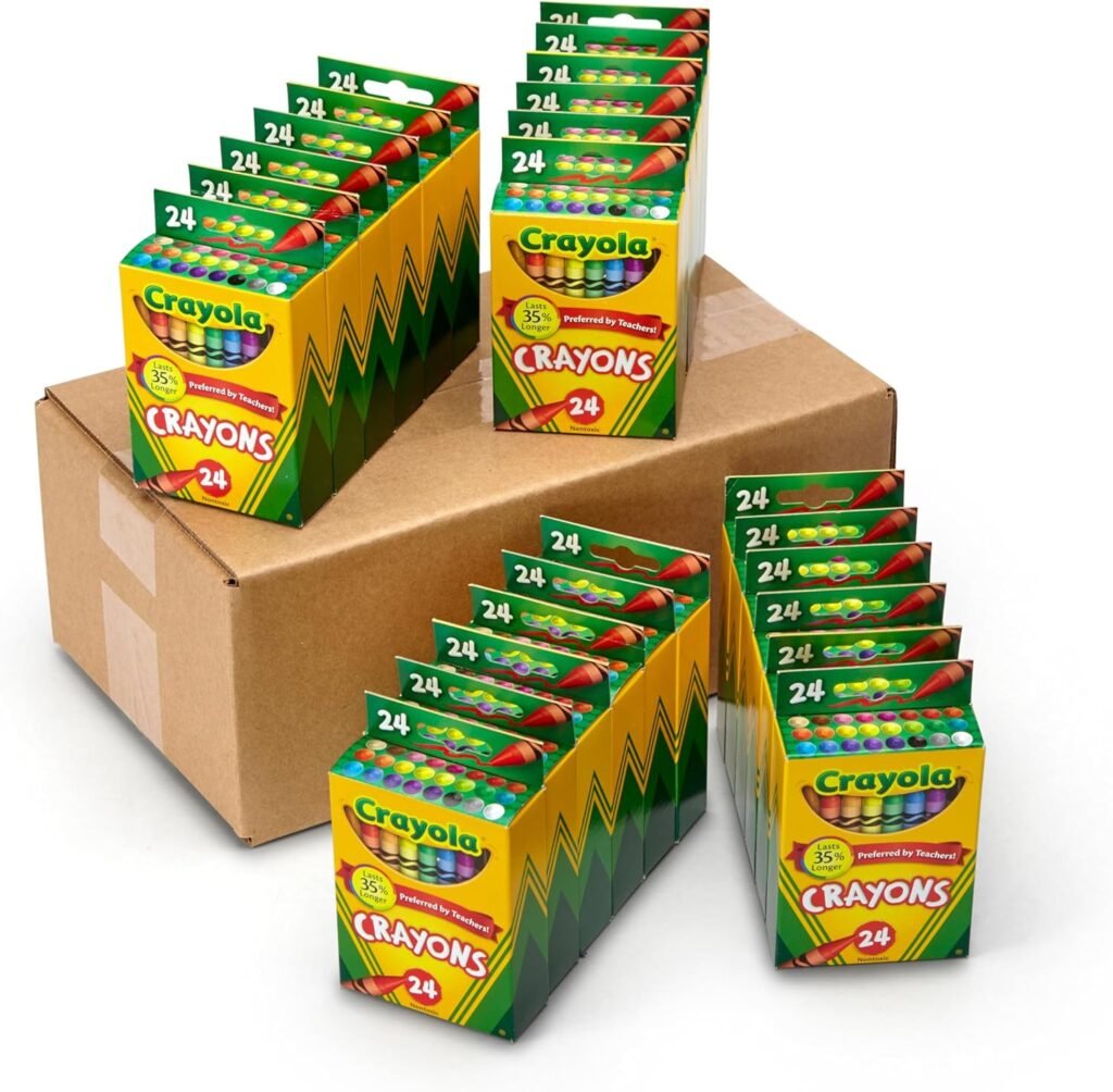 Crayola Crayons Bulk (24 Packs), Back to School Supplies for Preschool  Kindergarten, Bulk Crayons for Kids, Classroom Supplies
