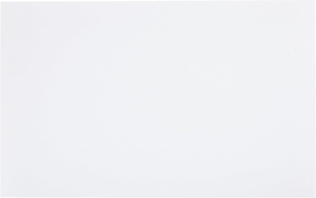 Amazon Basics Heavy Weight Ruled Lined Index Cards, White, 3x5 Inch Card, 100-Count