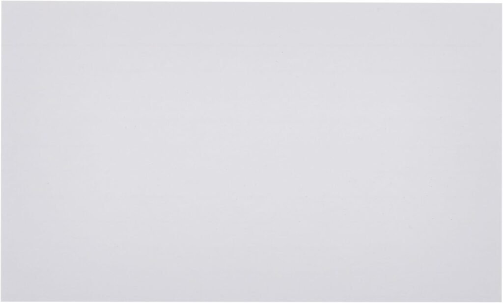 Amazon Basics Ruled Lined Index Cards, 1000 count, 10 Pack of 100, White, 3 in x 5 in