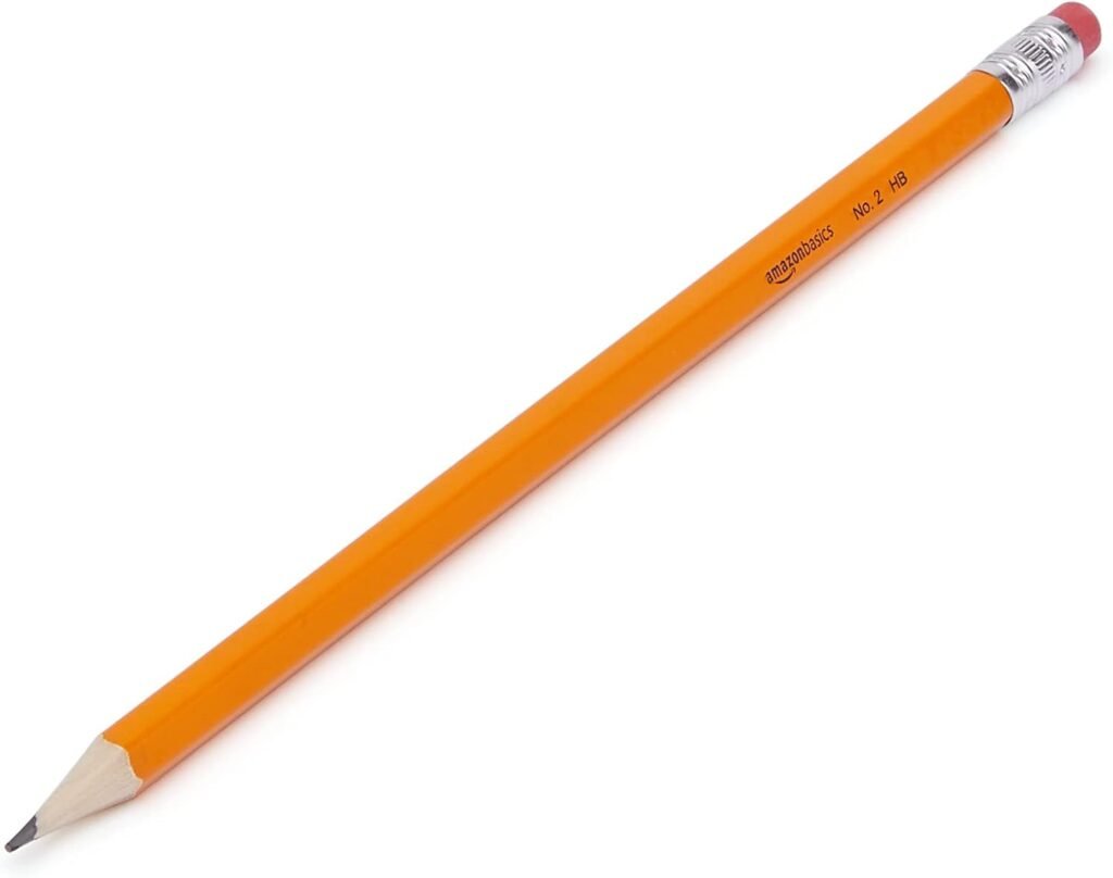 Amazon Basics Woodcased Classroom #2 Pencils with Erasers, Pre-sharpened, HB Lead, Value Pack of 30 count, Orange