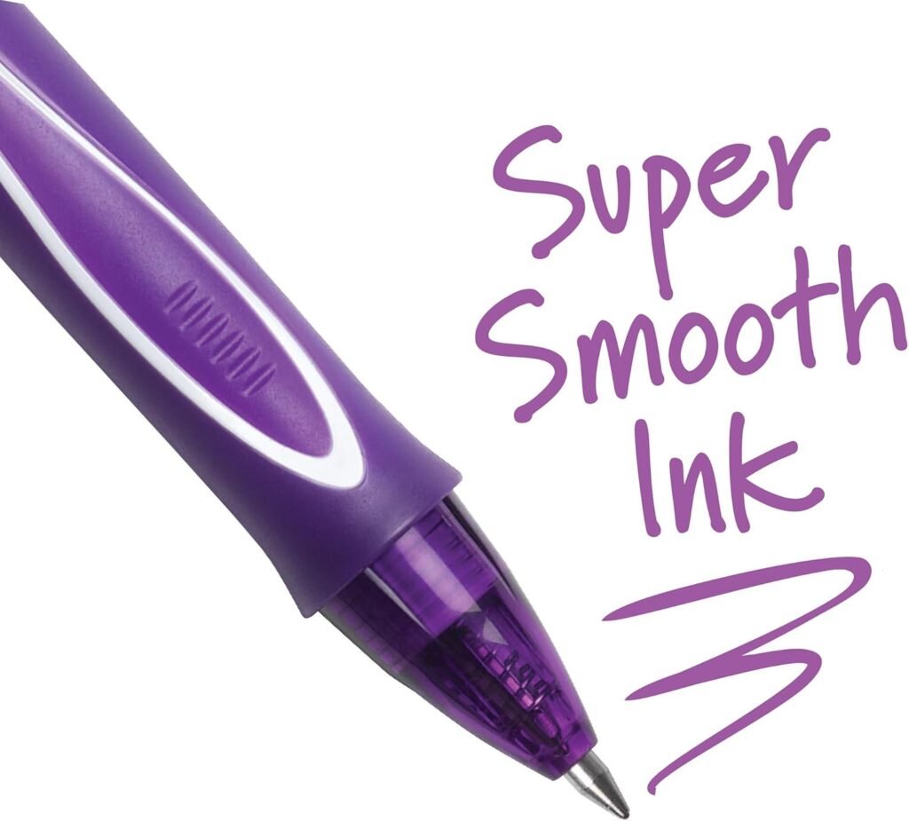 BIC Gelocity Quick Dry Assorted Colors Gel Pens (Colors May Vary), Medium Point (0.7mm), 12-Count Pack, Retractable Gel Pens With Comfortable Full Grip