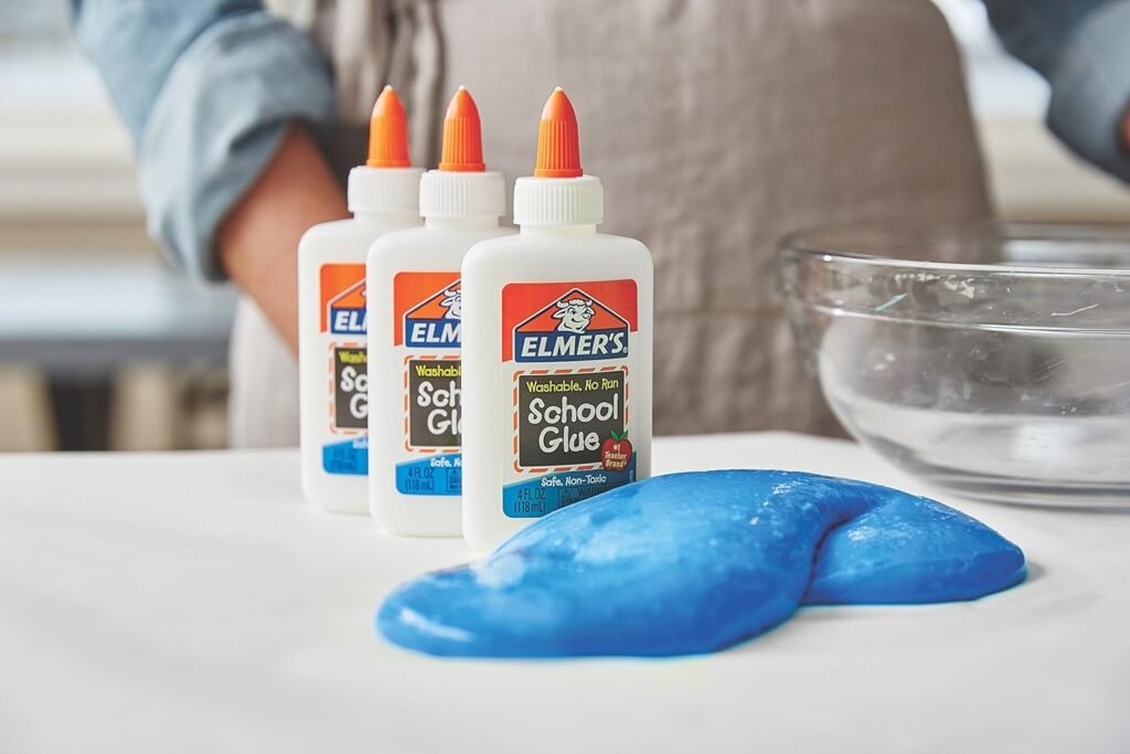 Elmers Liquid School Glue, Slime Glue  Craft Glue | Washable, 4 Ounces Each, Great for Making Slime, 12 Count