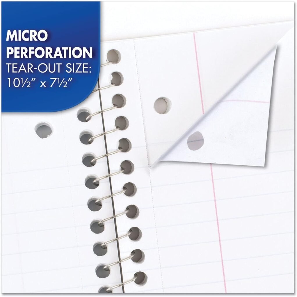 Mead Spiral Notebooks, 6 Pack, 1 Subject, College Ruled Paper, 7-1/2 x 10-1/2, 70 Sheets per Notebook, Color Will Vary (73065)