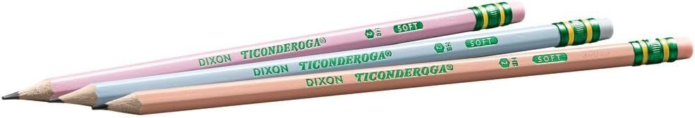 Ticonderoga® Pastel Pencils, #2 Soft, Assorted Colors, Pack of 10 Pencils