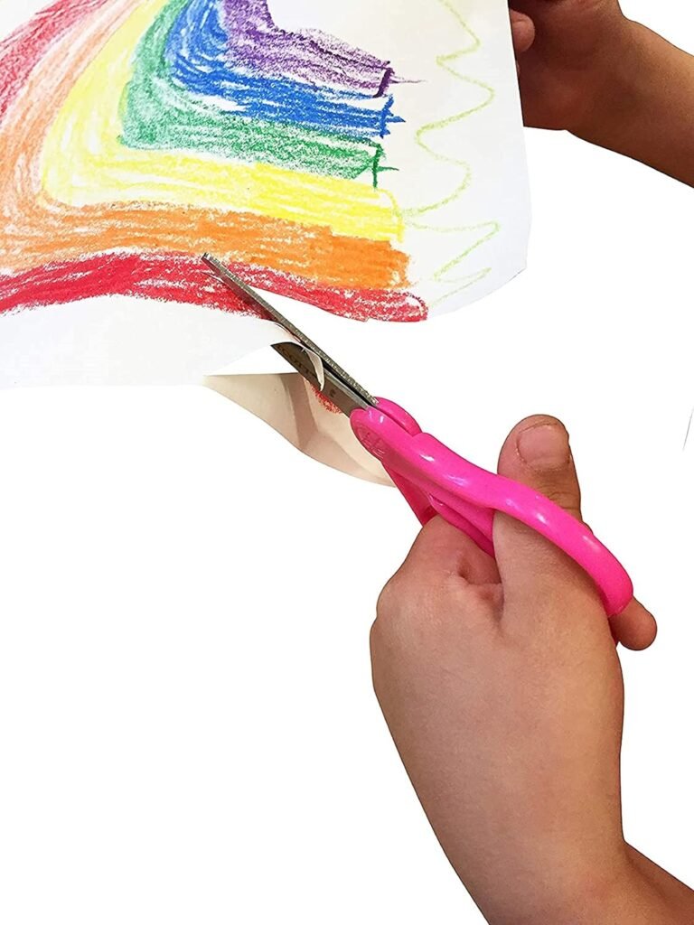 Westcott 13140 Right- and Left-Handed Scissors, Kids Scissors, Ages 4-8, 5-Inch Blunt Tip, Assorted, 12 Pack