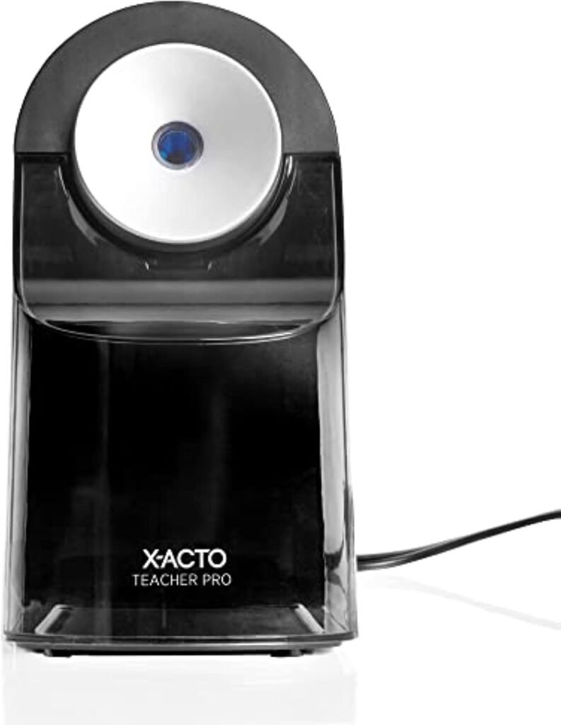 X-ACTO Electric Pencil Sharpener, Heavy Duty Pencil Sharpener for School, Black, 1 Count