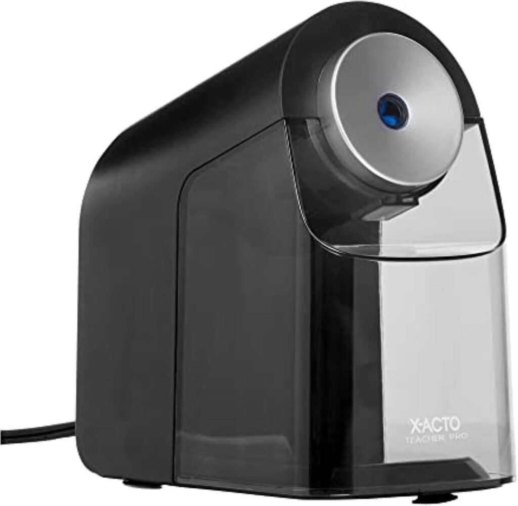 X-ACTO Electric Pencil Sharpener, Heavy Duty Pencil Sharpener for School, Black, 1 Count