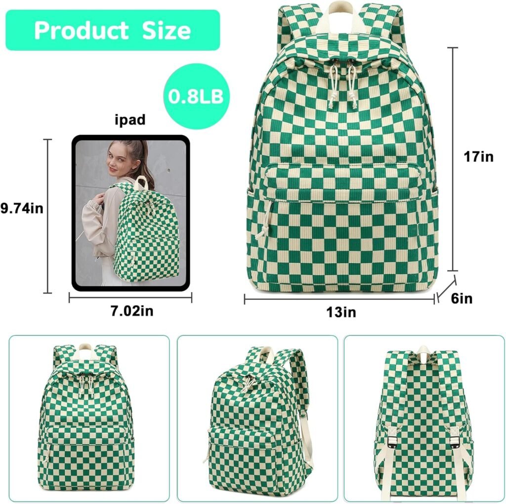 Bluboon Backpack for School Girls Backpack Cute Corduroy Bookbag Kids Backpack Laptop Backpack Gifts for Women